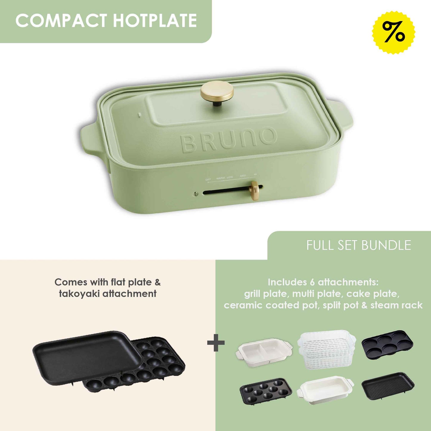 [Complete Set] Bruno Compact Hotplate Bundle