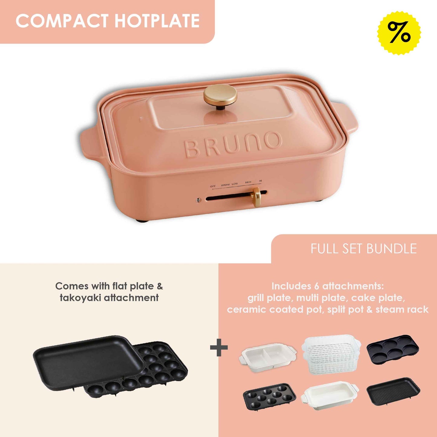 [Complete Set] Bruno Compact Hotplate Bundle